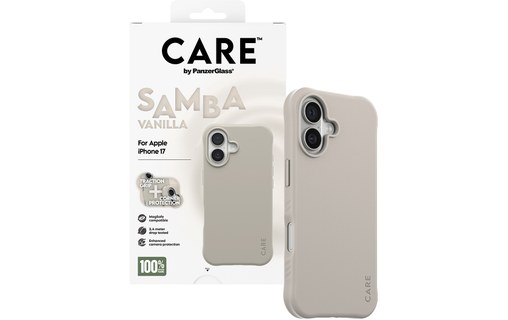 Coque MagSafe pour iPhone 17 - PanzerGlass CARE Samba - Beige