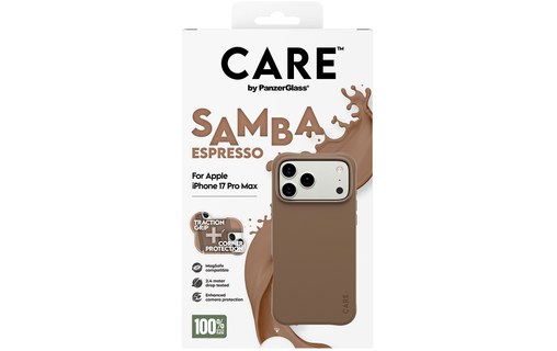 Coque MagSafe pour iPhone 17 Pro Max - PanzerGlass CARE Samba - Brune
