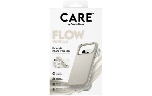 Coque MagSafe pour iPhone 17 Pro Max - PanzerGlass CARE Flow - Beige