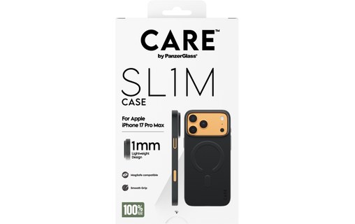 Coque MagSafe pour iPhone 17 Pro Max - PanzerGlass CARE SL1M - Noire