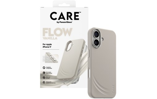 Coque MagSafe pour iPhone 17 - PanzerGlass CARE Flow - Beige
