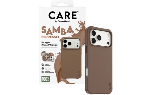 Coque MagSafe pour iPhone 17 Pro Max - PanzerGlass CARE Samba - Brune