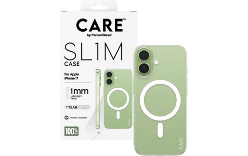 Coque MagSafe pour iPhone 17 - PanzerGlass CARE SL1M - Transparente