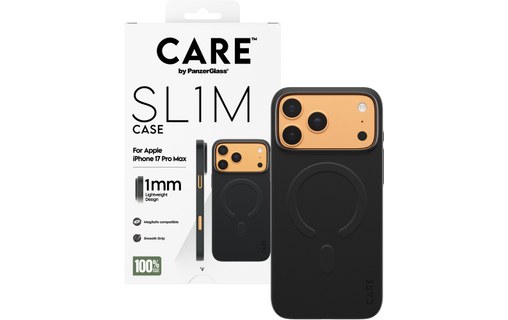 Coque MagSafe pour iPhone 17 Pro Max - PanzerGlass CARE SL1M - Noire