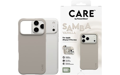 Coque MagSafe pour iPhone 17 Pro Max - PanzerGlass CARE Samba - Beige