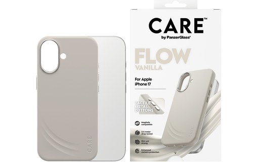 Coque MagSafe pour iPhone 17 - PanzerGlass CARE Flow - Beige
