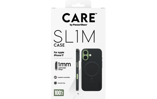 Coque MagSafe pour iPhone 17 - PanzerGlass CARE SL1M - Noire