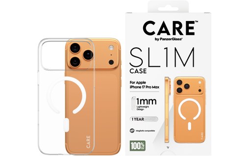 Coque MagSafe pour iPhone 17 Pro Max - PanzerGlass CARE SL1M - Transparente