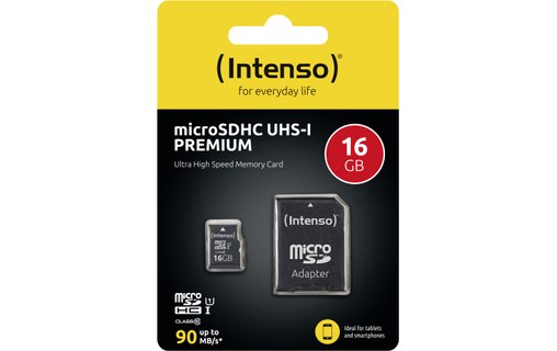 Intenso MICRO Secure Digital Card Micro SD 16 GB Memory card Premium
