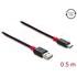 Câble USB-A vers USB-C - Delock - 50 cm - Noir