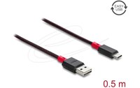 Câble USB-A vers USB-C - Delock - 50 cm - Noir