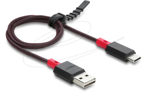Câble USB-A vers USB-C - Delock - 50 cm - Noir