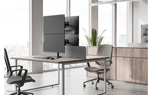 Support écran de bureau - 2 écrans - Noir - Neomounts DS45-600BL2V