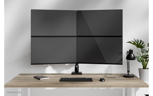 Support écran de bureau - 4 écrans - Noir - Neomounts DS60-600BL2-2