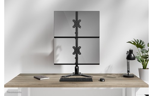 Support écran de bureau - 2 écrans - Noir - Neomounts DS45-600BL2V
