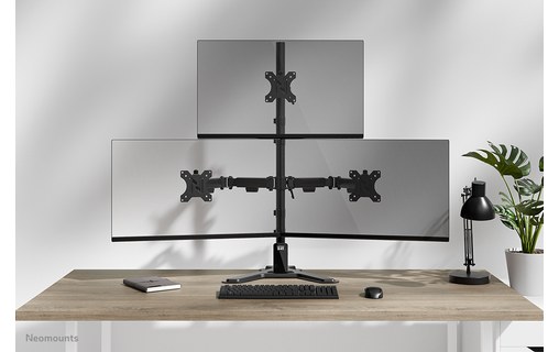 Support écran de bureau - 3 écrans - Noir - Neomounts DS45-600BL2-1