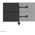 Support écran de bureau - 4 écrans - Noir - Neomounts DS60-600BL2-2