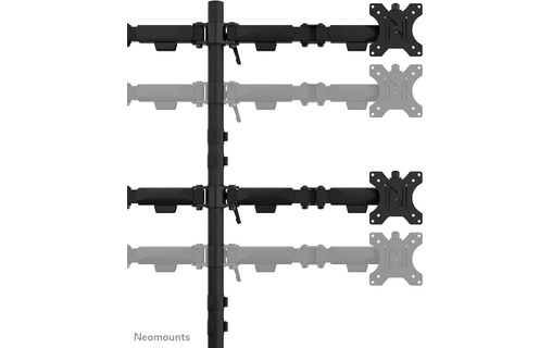 Support écran de bureau - 4 écrans - Noir - Neomounts DS60-600BL2-2
