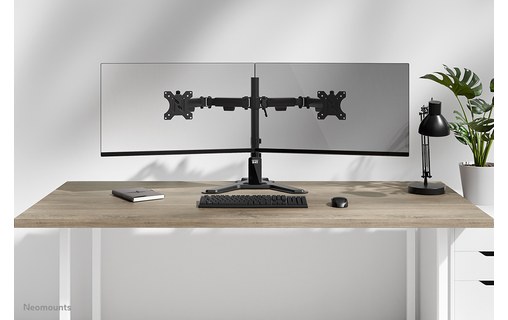 Support écran de bureau - 2 écrans - Noir - Neomounts DS45-600BL2