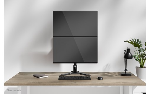 Support écran de bureau - 2 écrans - Noir - Neomounts DS45-600BL2V