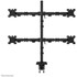 Support écran de bureau - 4 écrans - Noir - Neomounts DS60-600BL2-2