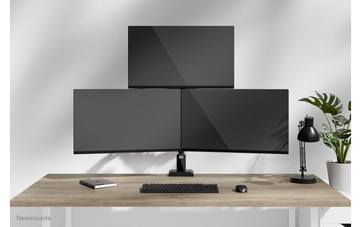 Support écran de bureau - 3 écrans - Noir - Neomounts DS60-600BL2-1