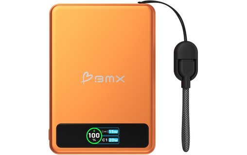 Batterie externe magnétique 5000 mAh - BMX SolidSafe - Orange