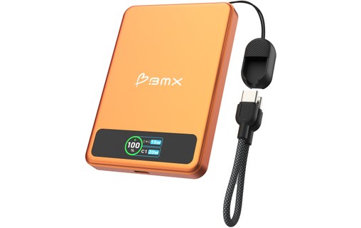 Batterie externe magnétique 5000 mAh - BMX SolidSafe - Orange