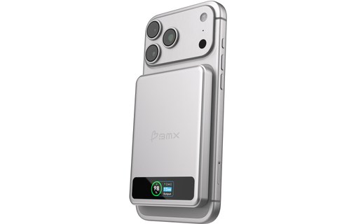 Batterie externe magnétique 5000 mAh - BMX SolidSafe - Argent