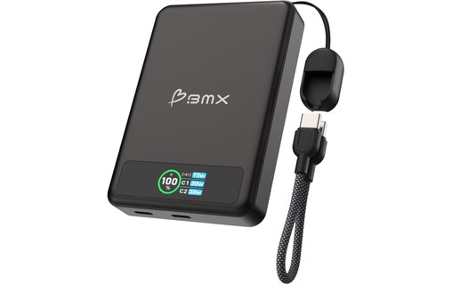 Batterie externe magnétique 10000 mAh - BMX SolidSafe - Noire