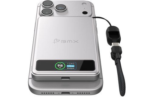 Batterie externe magnétique 5000 mAh - BMX SolidSafe - Argent