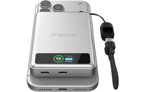 Batterie externe magnétique 10000 mAh - BMX SolidSafe - Argent