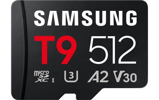 Carte microSDXC Samsung T9 512 Go, UHS-I, V30
