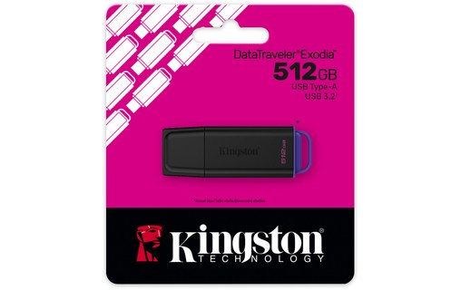 Clé USB Kingston DataTraveler Exodia 512 Go - Noire - USB 3.2