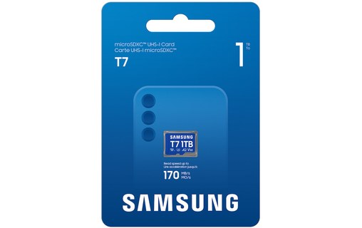 Carte microSDXC Samsung T7 1 To, UHS-I, V30