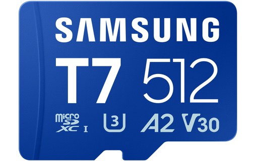 Carte microSDXC Samsung T7 512 Go, UHS-I, V30