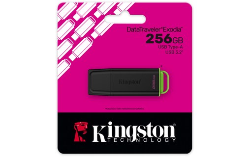 Clé USB Kingston DataTraveler Exodia 256 Go - Noire - USB 3.2