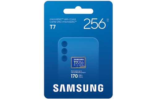 Carte microSDXC Samsung T7 256 Go, UHS-I, V30