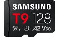 Carte microSDXC Samsung T9 128 Go avec adaptateur SD, UHS-I, V30