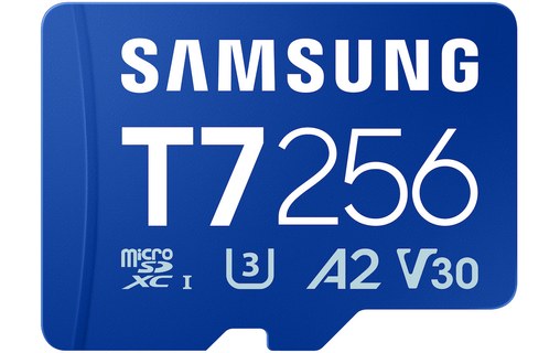 Carte microSDXC Samsung T7 256 Go, UHS-I, V30