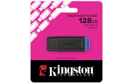 Clé USB Kingston DataTraveler Exodia 128 Go - Noire - USB 3.2