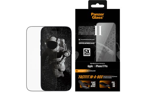 Protection d'écran pour iPhone 17 Pro - PanzerGlass Ceramic