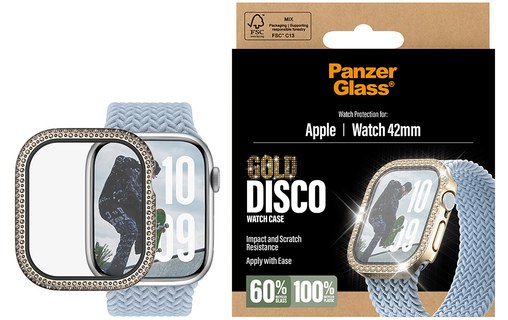 Film de protection pour Apple Watch 11|10 42mm - PanzerGlass Disco Gold