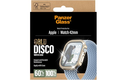 Film de protection pour Apple Watch 11|10 42mm - PanzerGlass Disco Gold