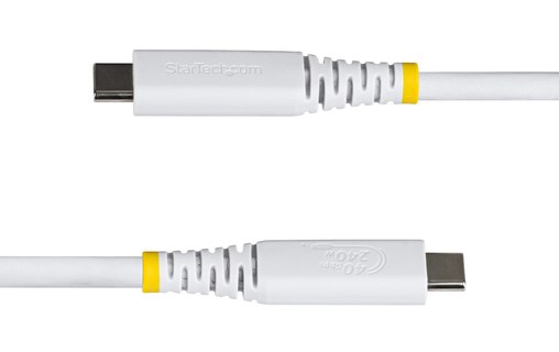 Câble USB-C - StarTech - 240 W 8K 40 Gbit/s - USB 4 - 1 m - Blanc