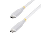 Câble USB-C - StarTech - 240 W 8K 40 Gbit/s - USB 4 - 1 m - Blanc