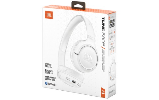 Casque Bluetooth JBL Tune 530BT, Blanc