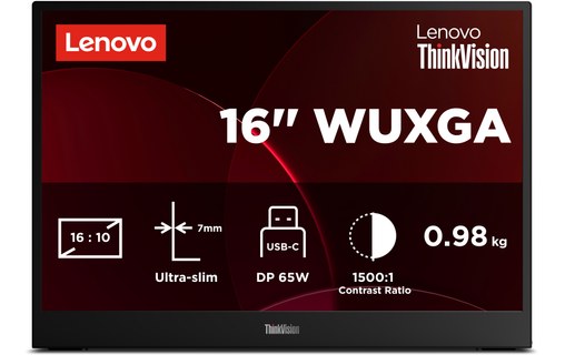Écran 16" Lenovo ThinkVision M16 - USB-C