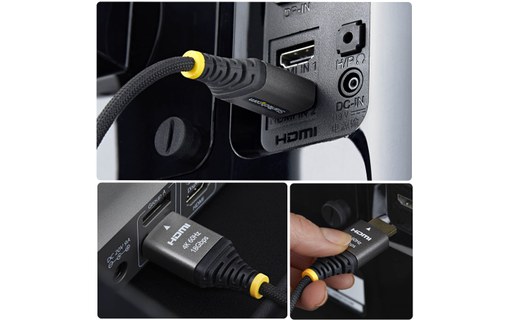 Câble HDMI 2.0 4K @ 60Hz avec Ethernet - StarTech - 50 cm - Noir