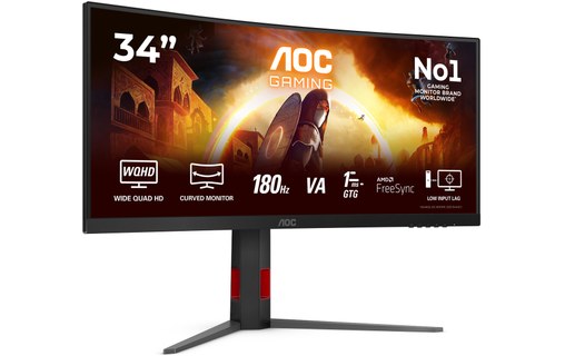Écran Gaming Incurvé 34" AOC G4 CU34G4 - 180 Hz